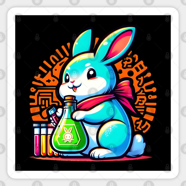 Chemistry rabbit Sticker by Japanese Fever